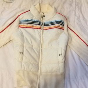 warm jacket to add some color to an outfit.